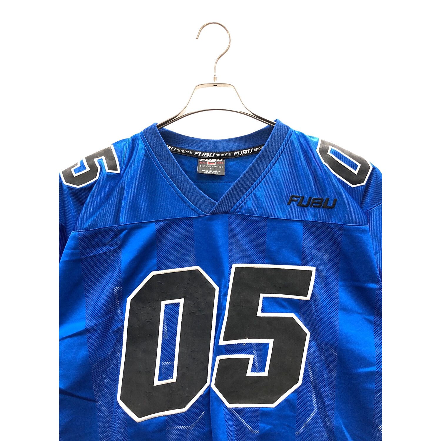 FUBU (フブ) ヴィンテージフットボールT メンズ SIZE L ブルー 90~00s
