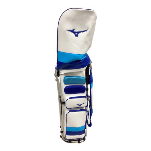 MIZUNO (ミズノ) キャディバッグ 5LJC2227 4口 9.5型 ホワイト×ブルー
