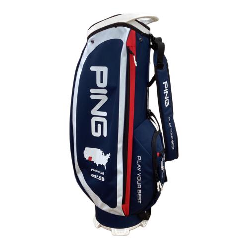 PiNG (ピン) キャディバッグ 6分割 CB-N2306 ネイビー×ホワイト×レッド