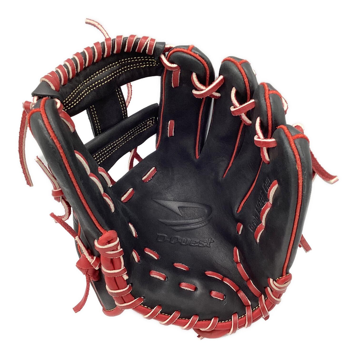 D-QUEST (ディークエスト) 軟式グローブ 約28cm ブラック×レッド 展示
