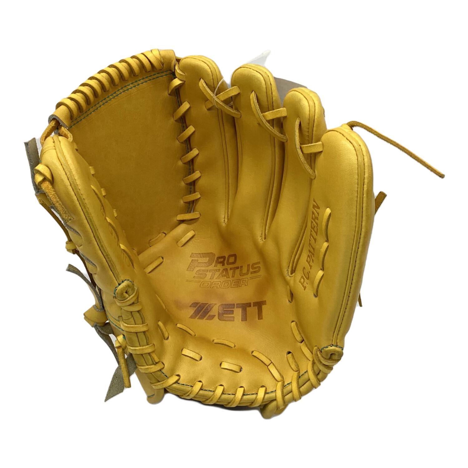 ZETT (ゼット) 硬式グローブ 約29cm イエロー P.C.PATTERN オーダー