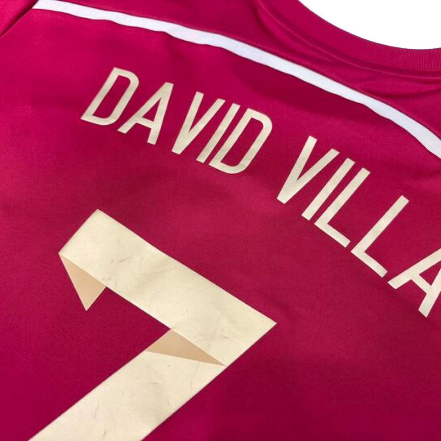 スペイン代表 サッカーユニフォーム SIZE O レッド ダビド・ビジャ【7