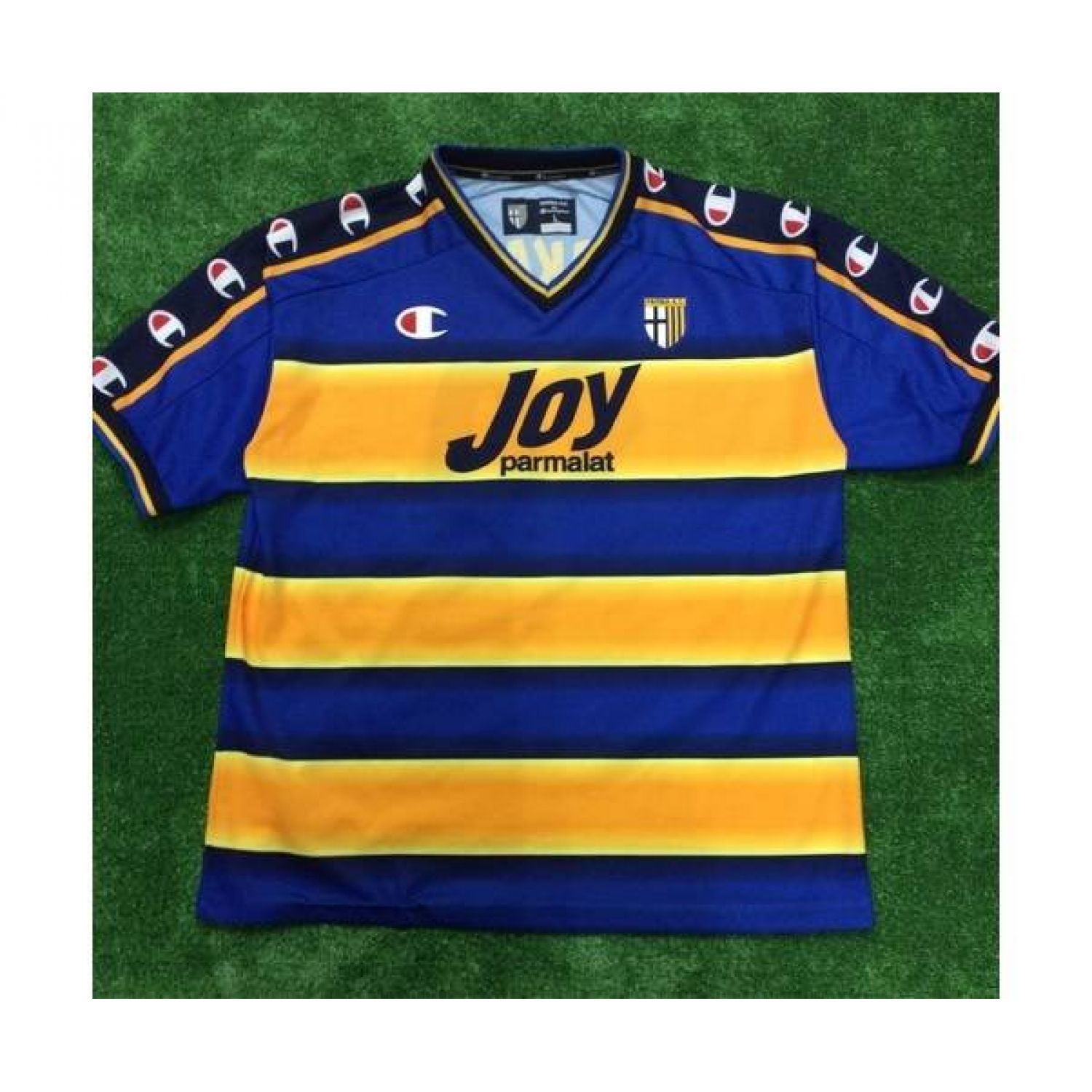 Champion 中田英寿 パルマ ホーム用ユニフォーム ブルー×イエロー 2001