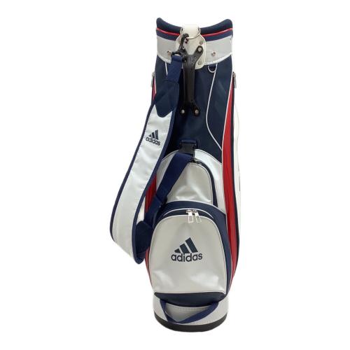 adidas (アディダス) キャディバッグ ホワイト×ネイビー 5ポケット