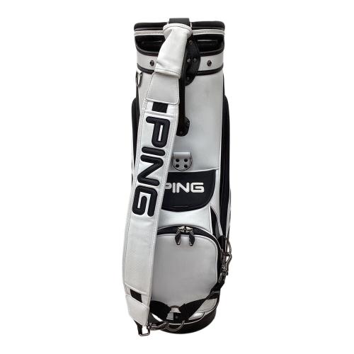 PiNG (ピン) キャディバッグ ホワイト×ブラック ツアーモデル