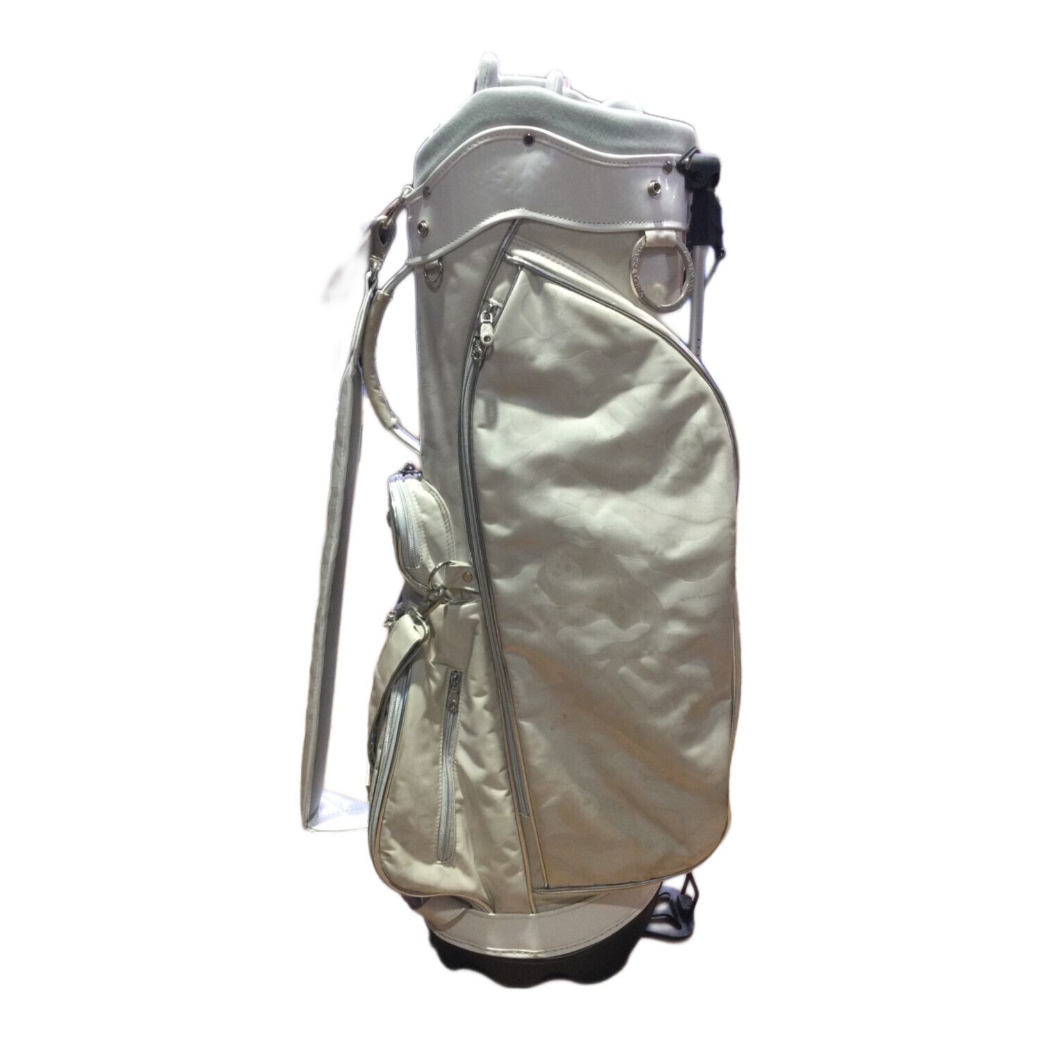 美品 MARK&LONA ゴルフバッグ ホワイト キャリーバッグ ヘッドカバー