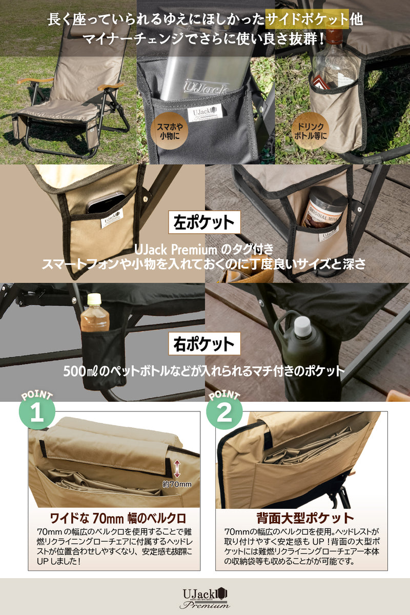 オプション品】難燃リクライニングローチェア専用プレミアムクッション