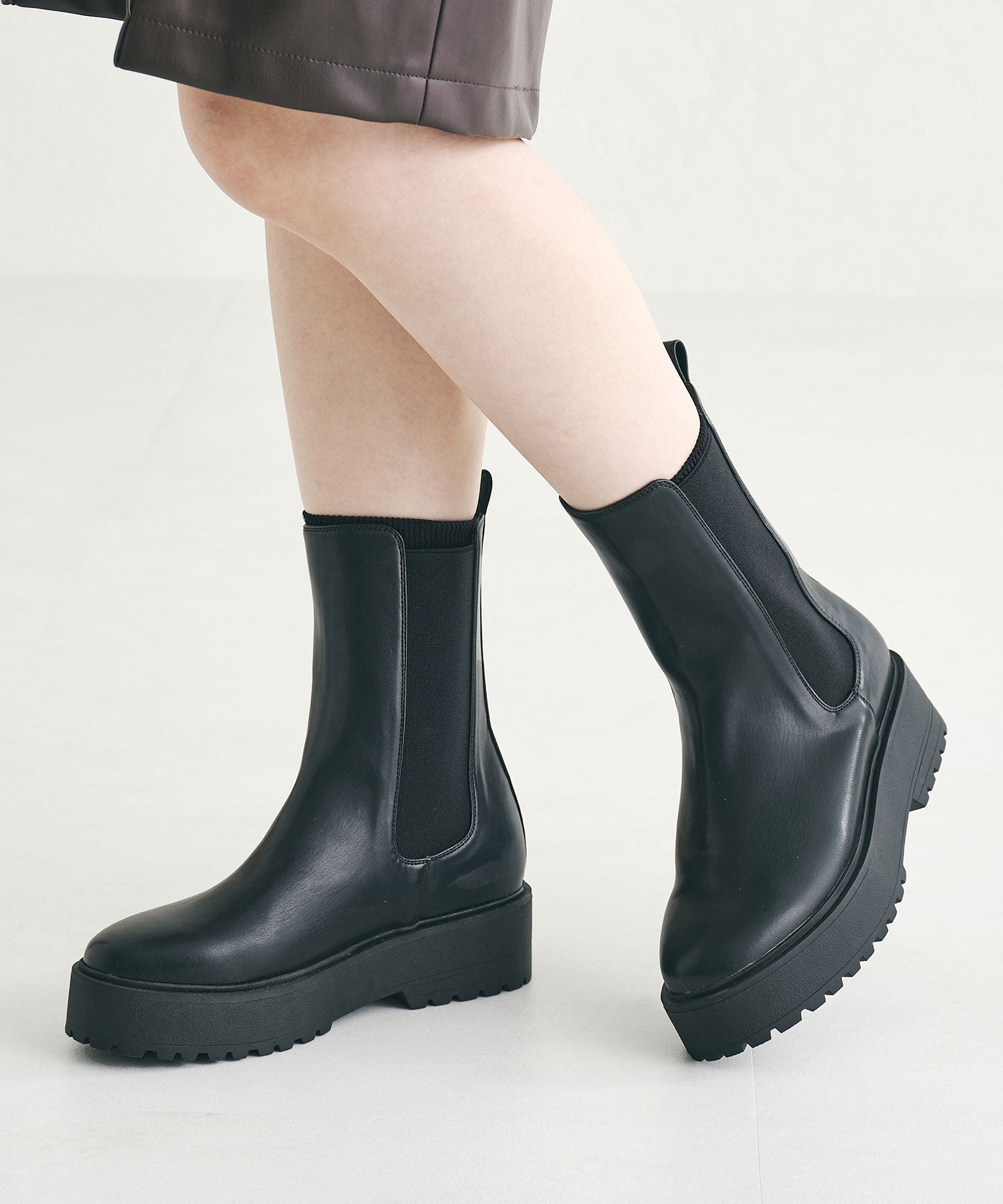 厚底ミドル丈サイドゴアブーツ/31439 – ORIENTALTRAFFIC