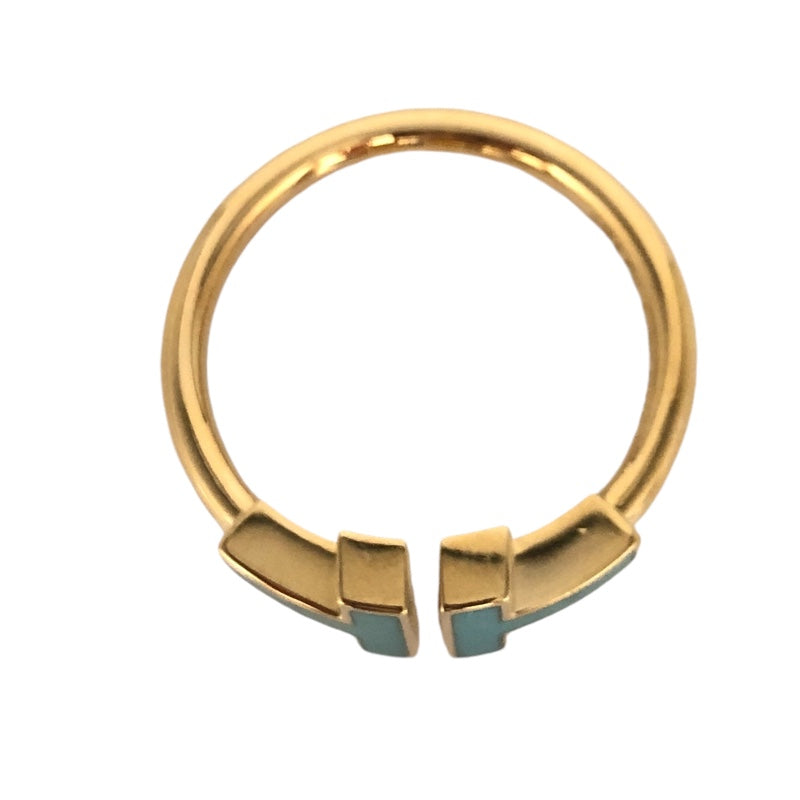 ティファニー TIFFANY＆CO Tワイヤーリングターコイズ 750YG