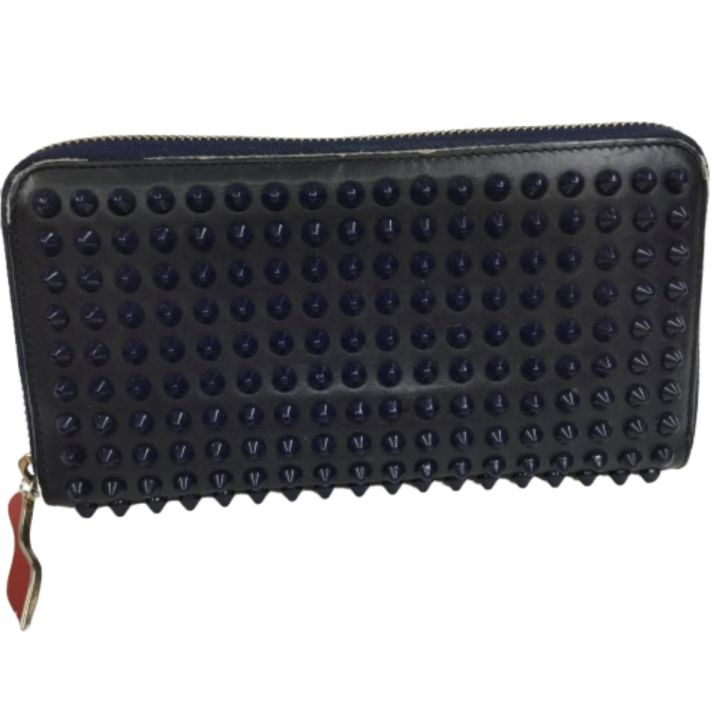 Christian Louboutin クリスチャンルブタン 長財布 ネイビー - 中古