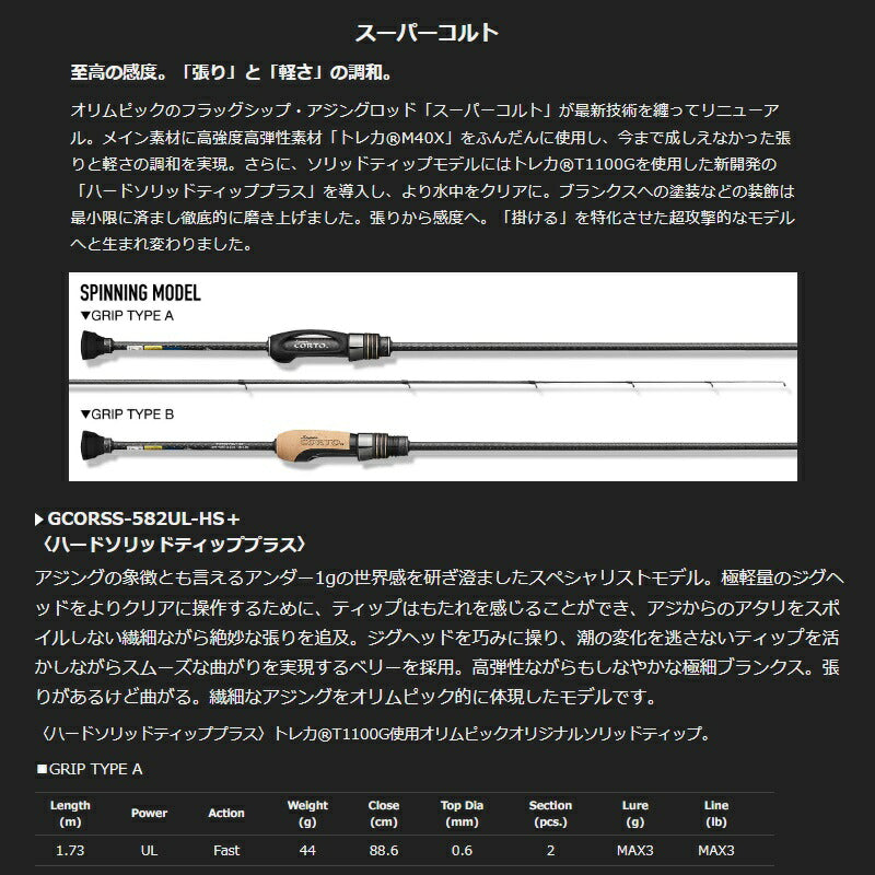 スーパーコルト GCORSS-582UL-HS+ – つり具のBunBun.com
