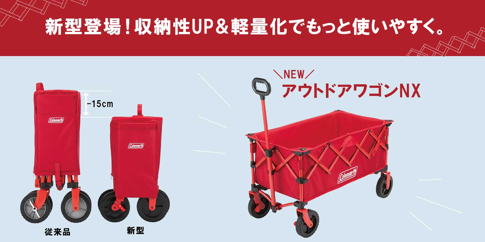 新登場＆徹底比較】軽くてコンパクト！アウトドアワゴン通常モデルとNX