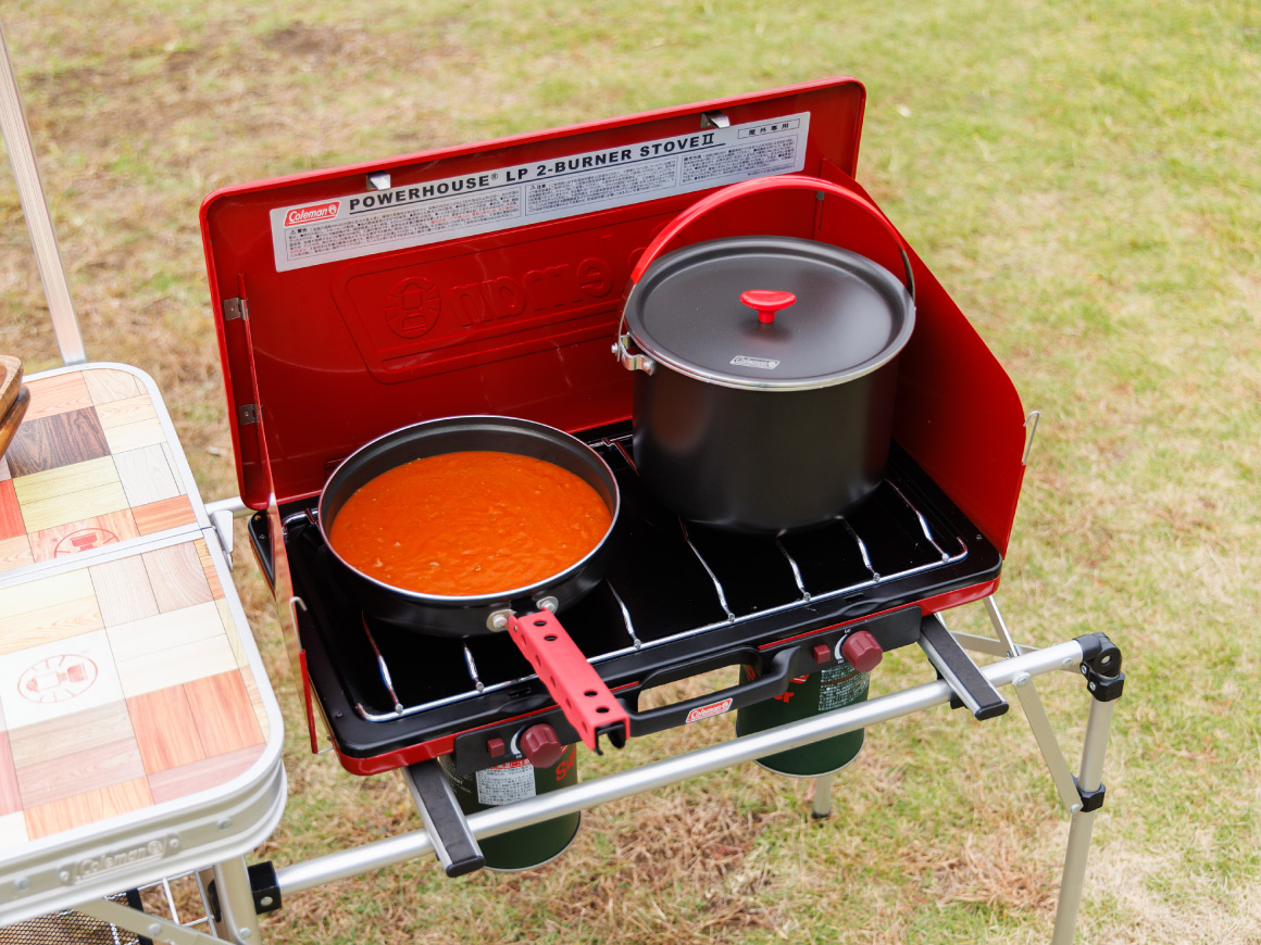 パワーハウスLP ツーバーナーストーブ Ⅱ(レッド) | アウトドア用品