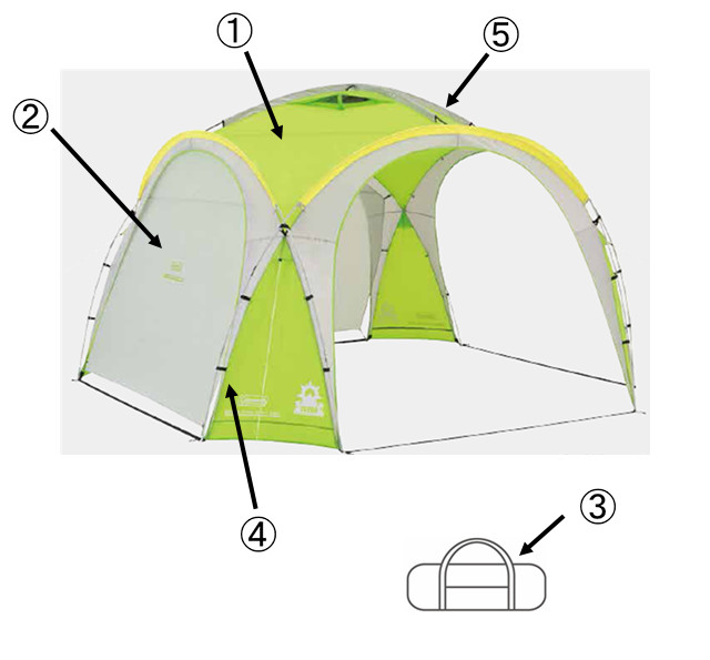 ドームシェルター/360サイドウォール付 用キャリーケースの通販