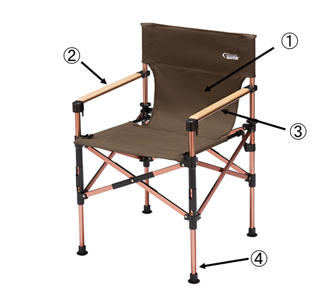 コンフォートマスター3ウェイキャンバスデッキチェア用脚(1pcs)の通販