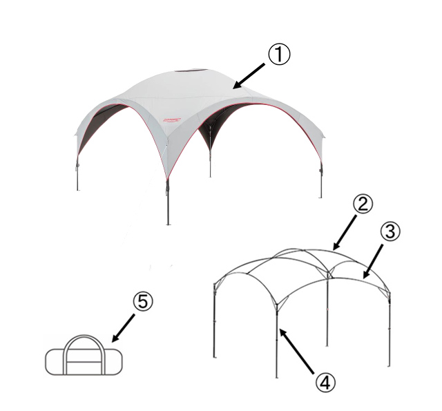 パーティーシェードDX/360+キャリーバッグの通販｜キャンプ用品の
