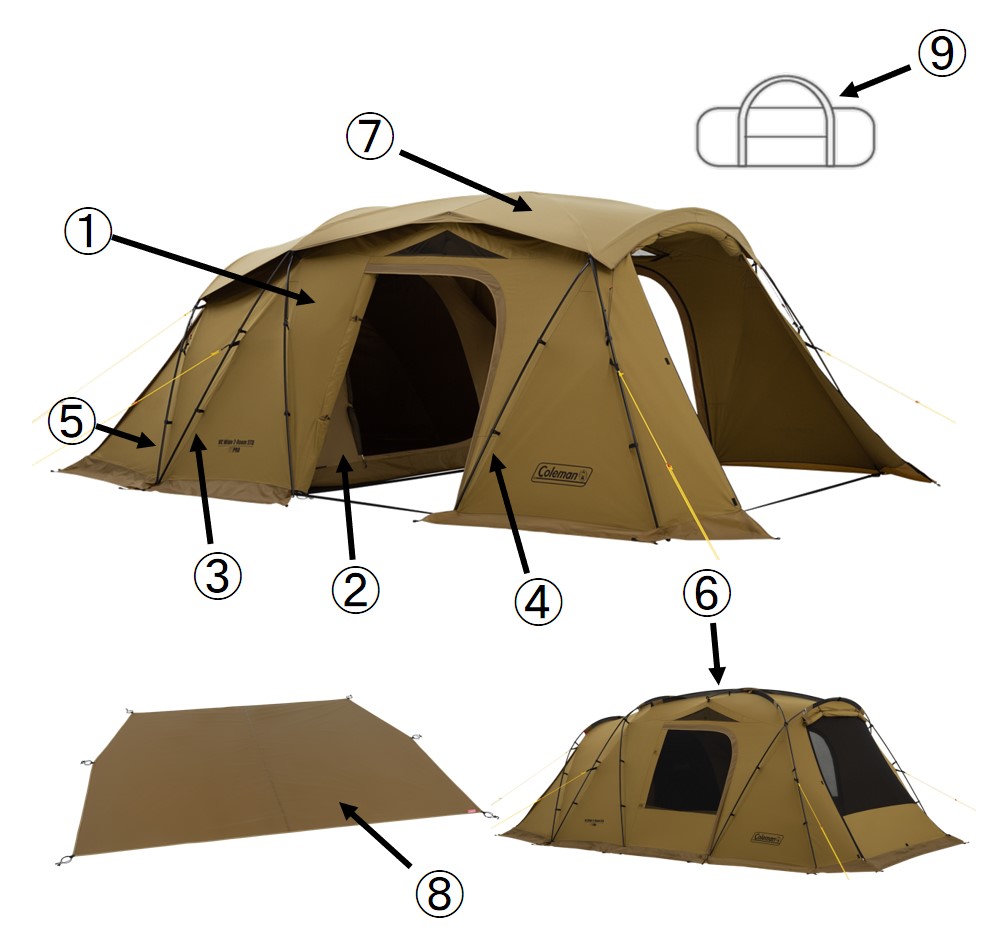 VCワイド2ルームSTD用グランドシートの通販｜キャンプ用品のコールマン