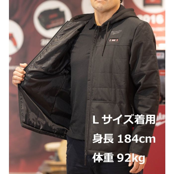 ミルウォーキー M12 ヒートジャケット ブラック（L） M12 HPJBL2-L