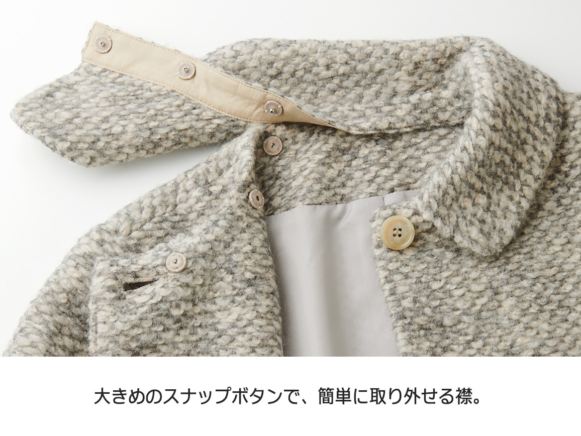 襟もと2WAYスライバーニットジャケット(02_M 02_ライトグレー