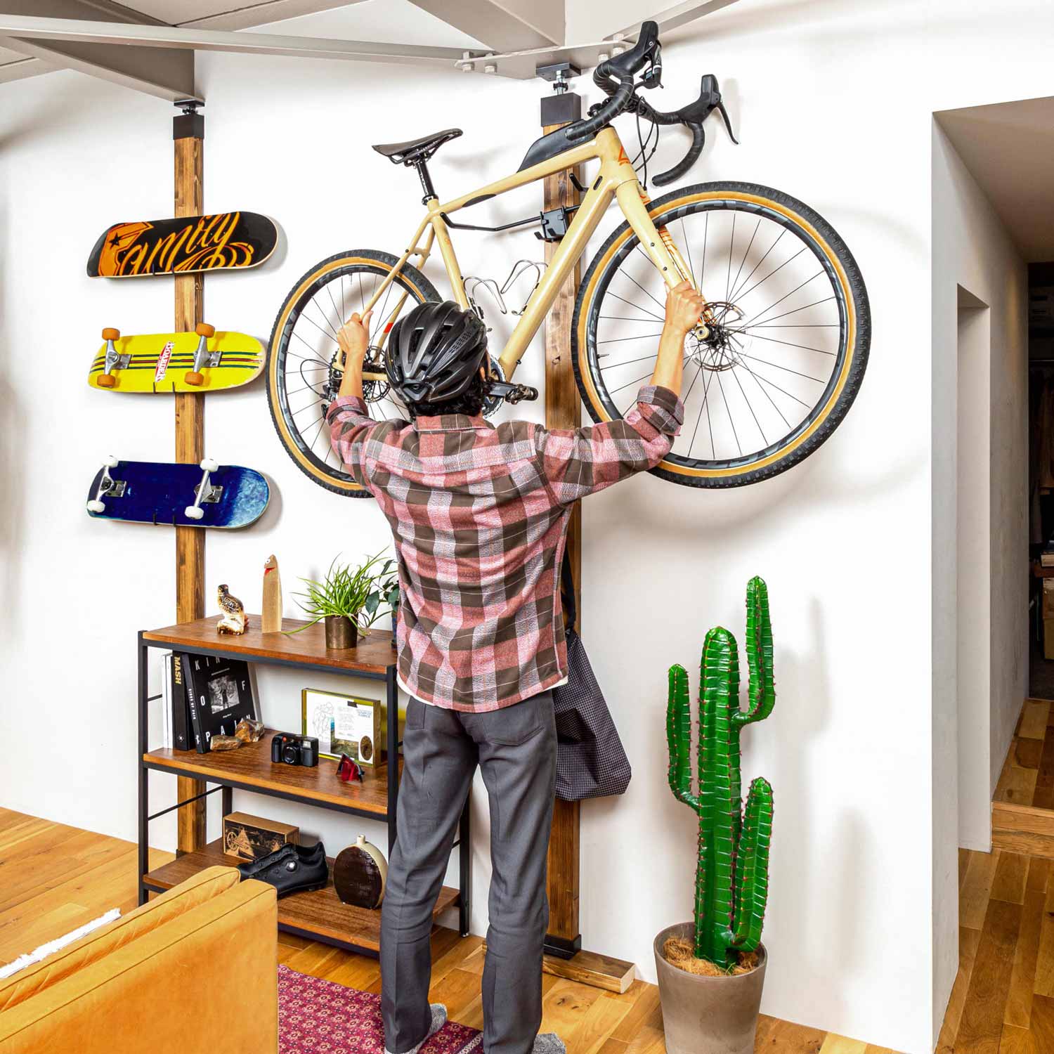 ロードバイクハンガー ブラック ラブリコ SXK-519｜平安伸銅工業