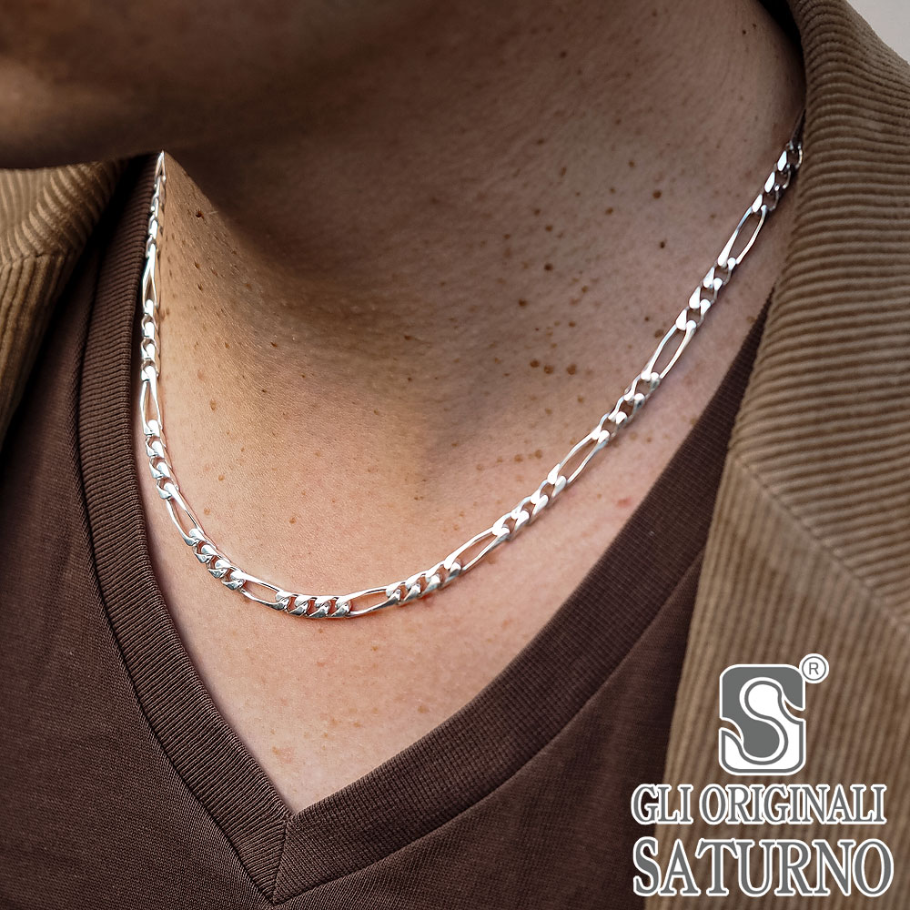 SATURNO サツルノ ネックレス シルバー925 フィガロチェーン