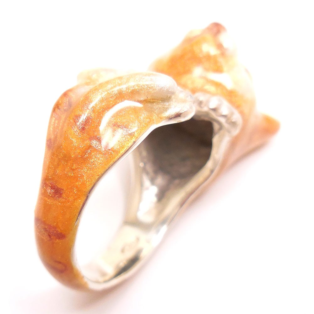 SATURNO サツルノ リング 13号 シルバー925 猫 茶トラ ハチワレ