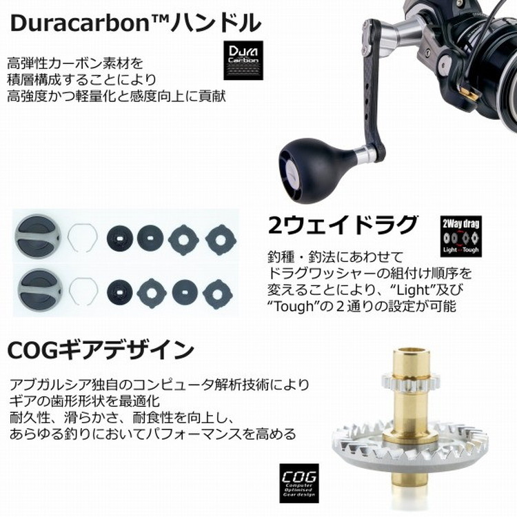 アブガルシア スピニングリール ロキサーニ スピニング 3000SH: 釣具の