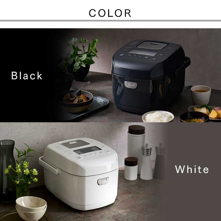 炊飯器 5.5合 圧力IH 50銘柄炊き RC-PDA50-B 極厚火釜 ブラック