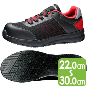 高反発作業靴 Quantum leap QL－01N ブラック／レッド