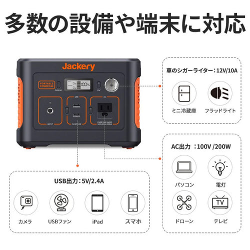 Jackery ポータブル電源 240【PTB021】 — PLOW(プラウ)公式ストア