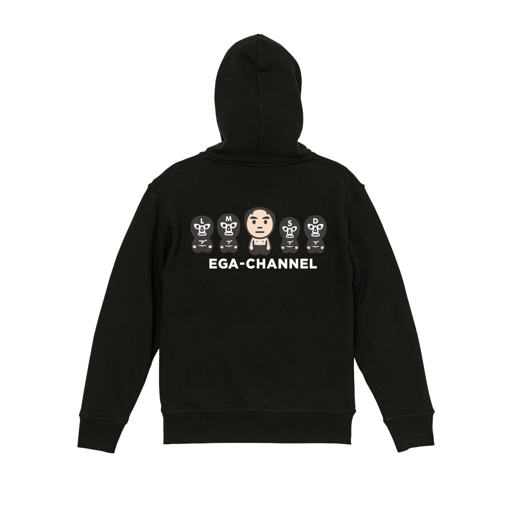 NGジップアップパーカー 黒 – エガちゃんねるSHOP