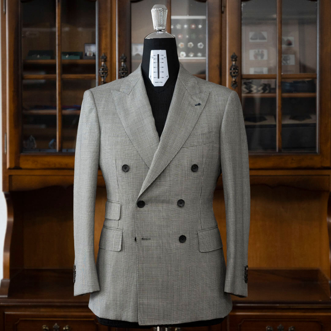 グレンチェック ダブルブレストスーツ “ HARRISONS (ハリソンズ オブ