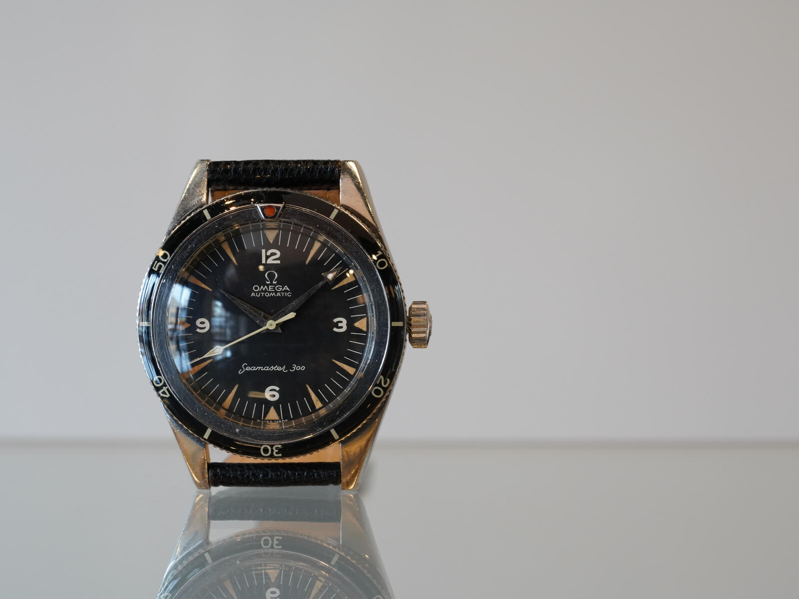 オメガ/シーマスター300セカンド/アラビアマットブラックダイヤル/SS