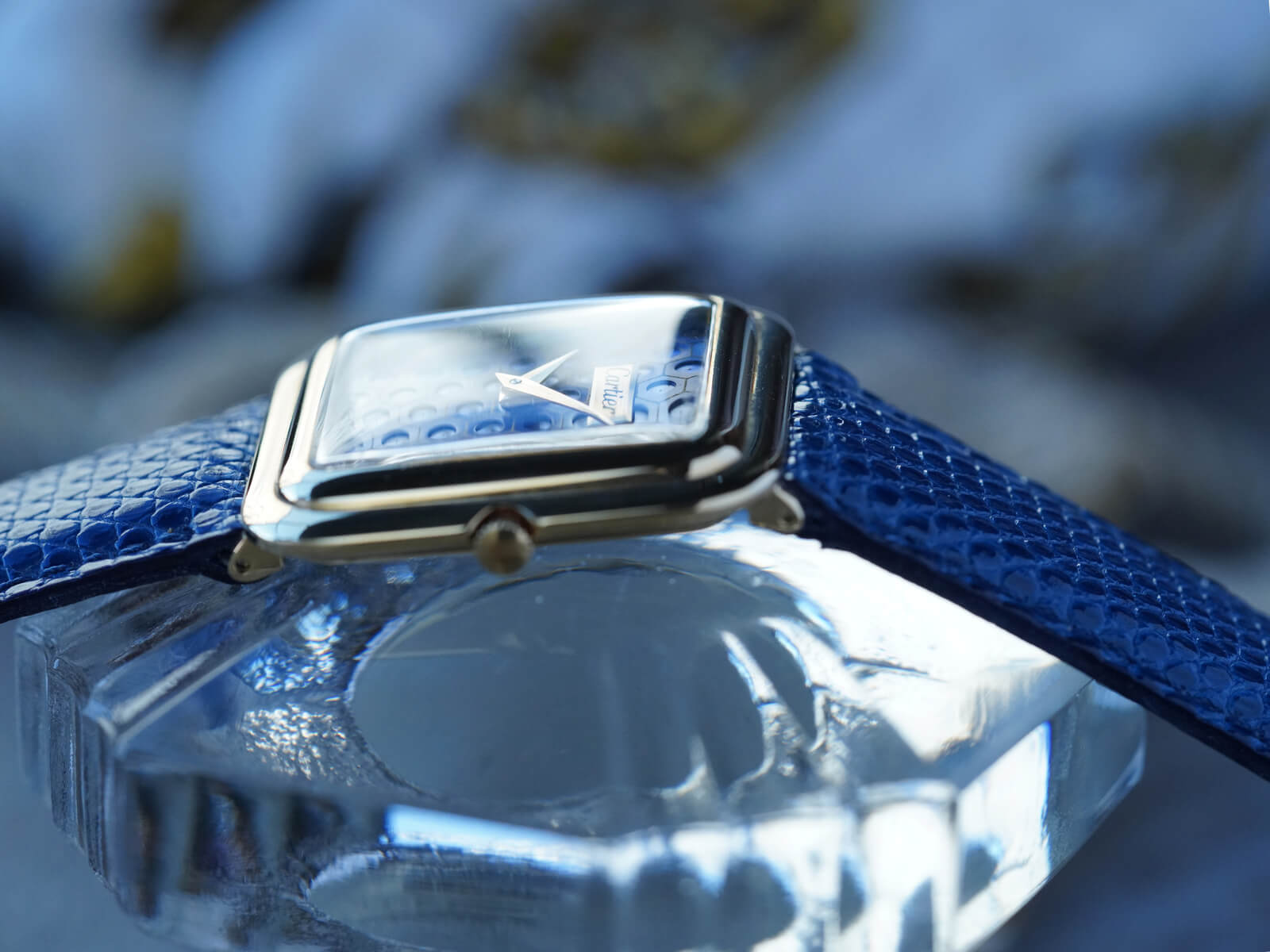 カルティエ/スクエアケース/ヘキサゴンシグマブルーダイヤル