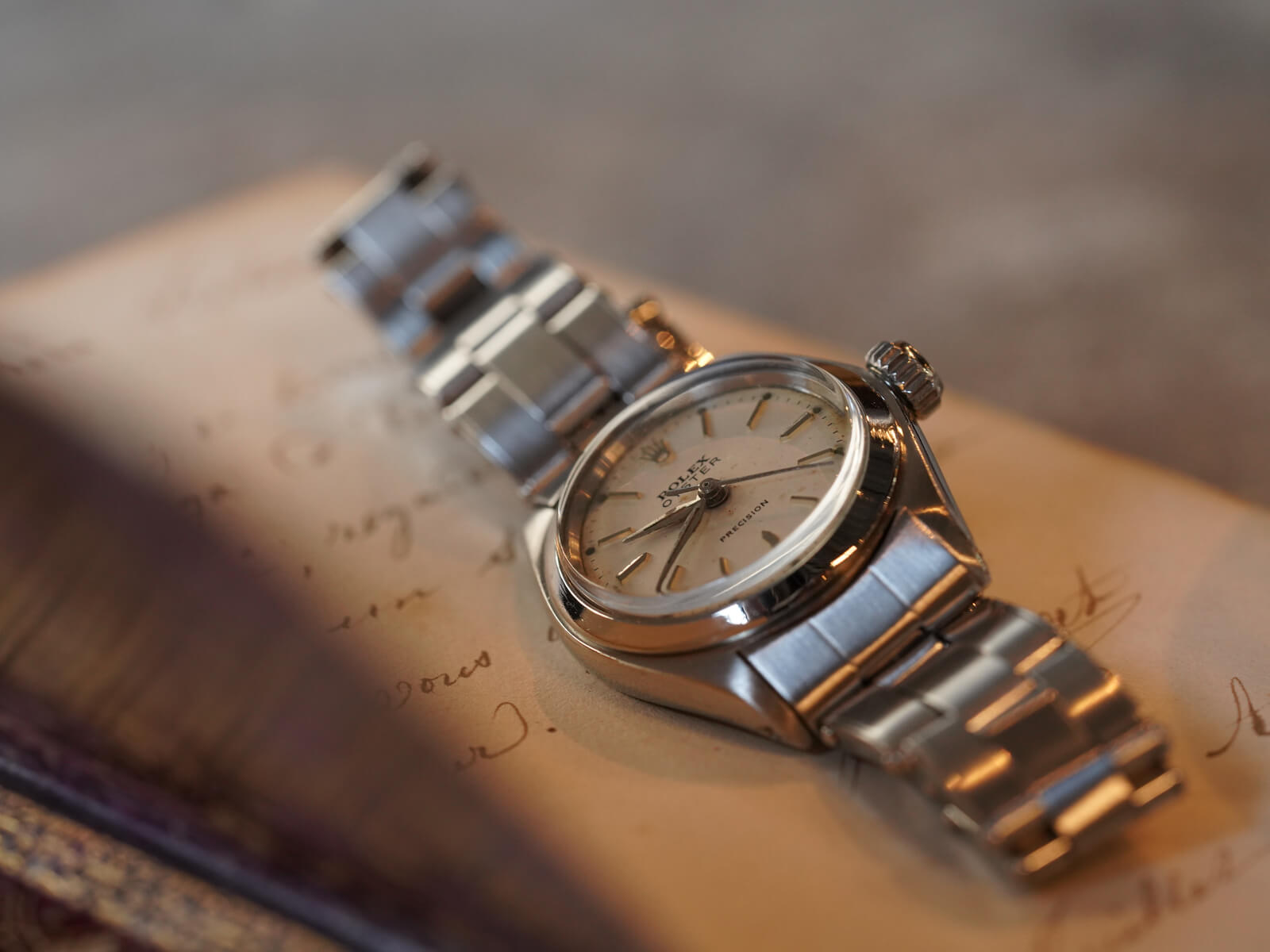 ロレックス/オイスタープレシジョン/シルバーダイヤル/SS/手巻き