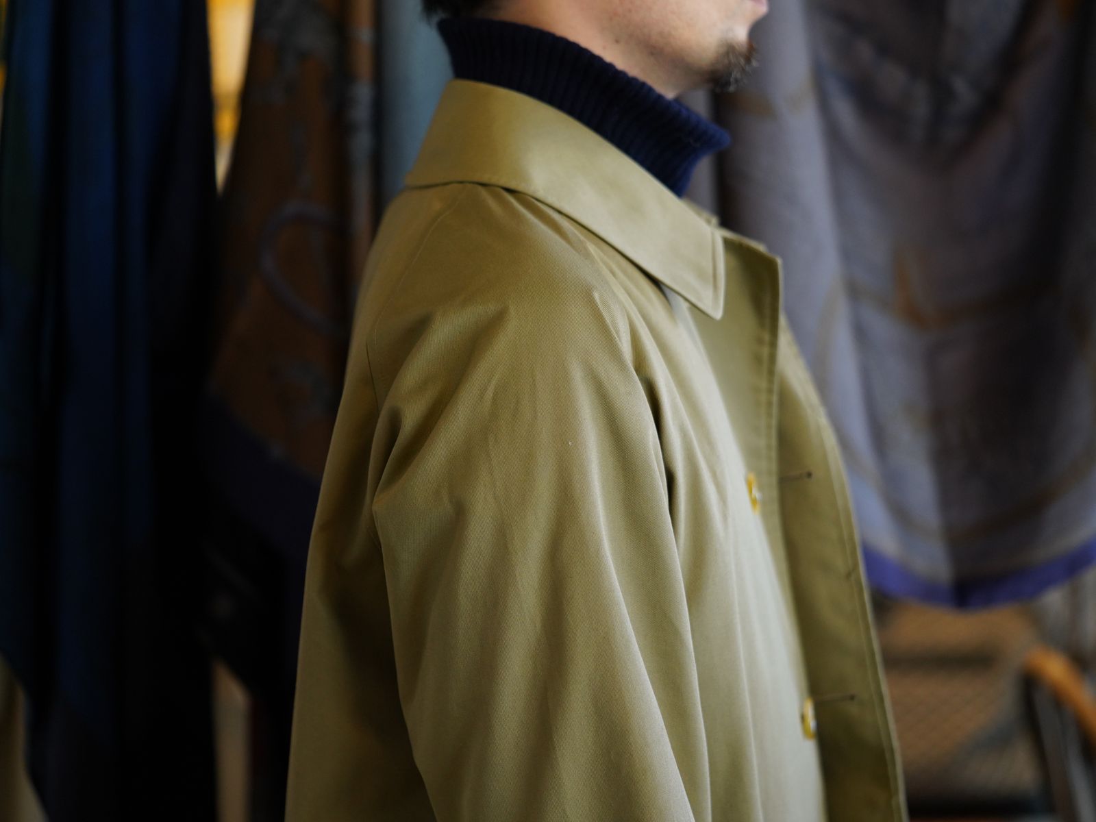 バーバリー/バルマカーンコート/1枚袖/70s/Burberry/Balmacaan Coat