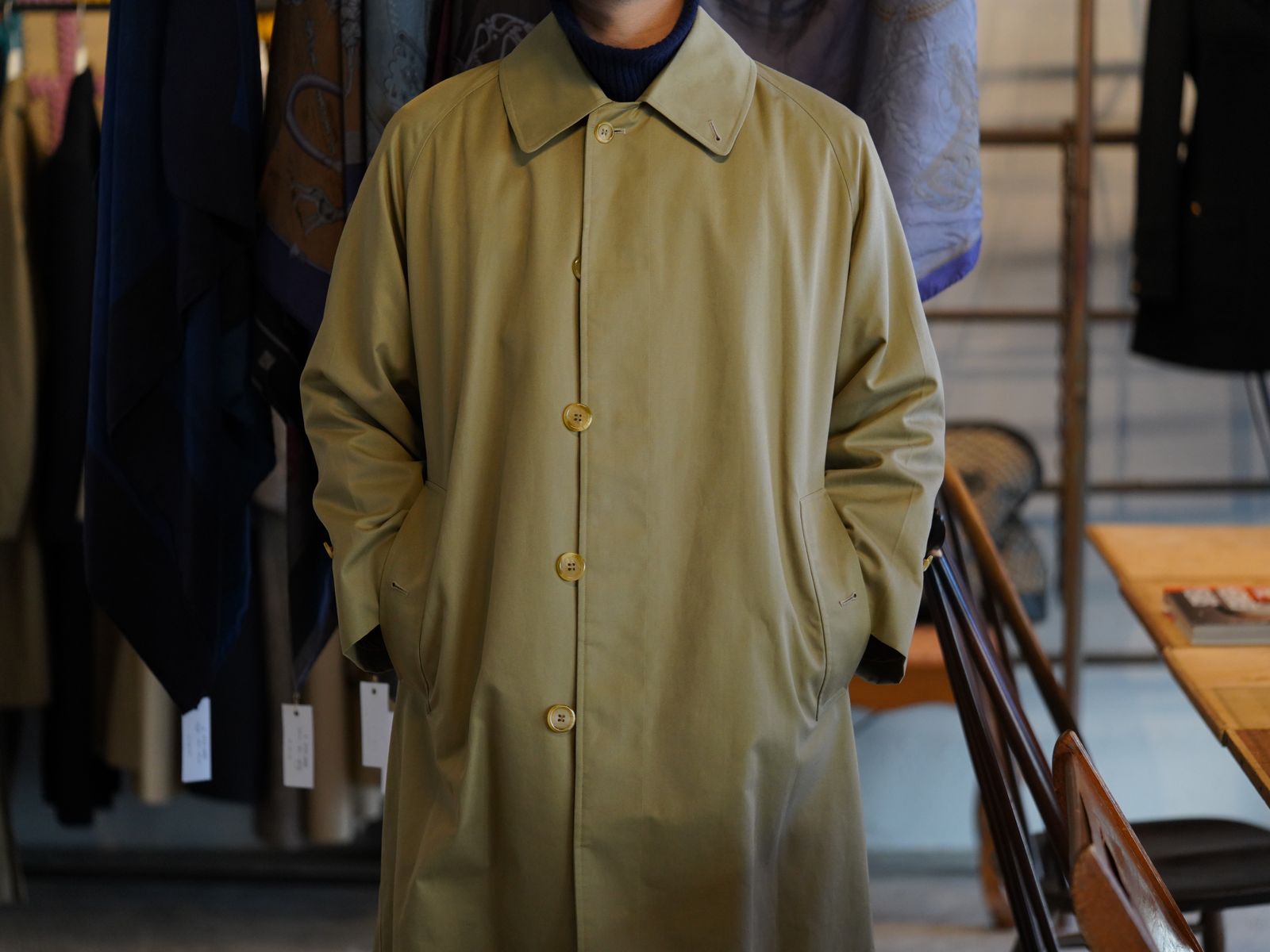 バーバリー/バルマカーンコート/1枚袖/70s/Burberry/Balmacaan Coat