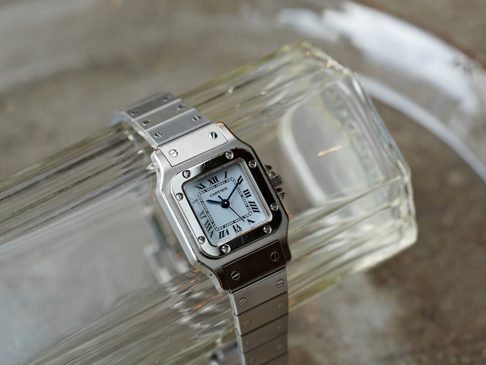 カルティエ/サントスガルベSM/ホワイトローマンダイヤル/Cartier