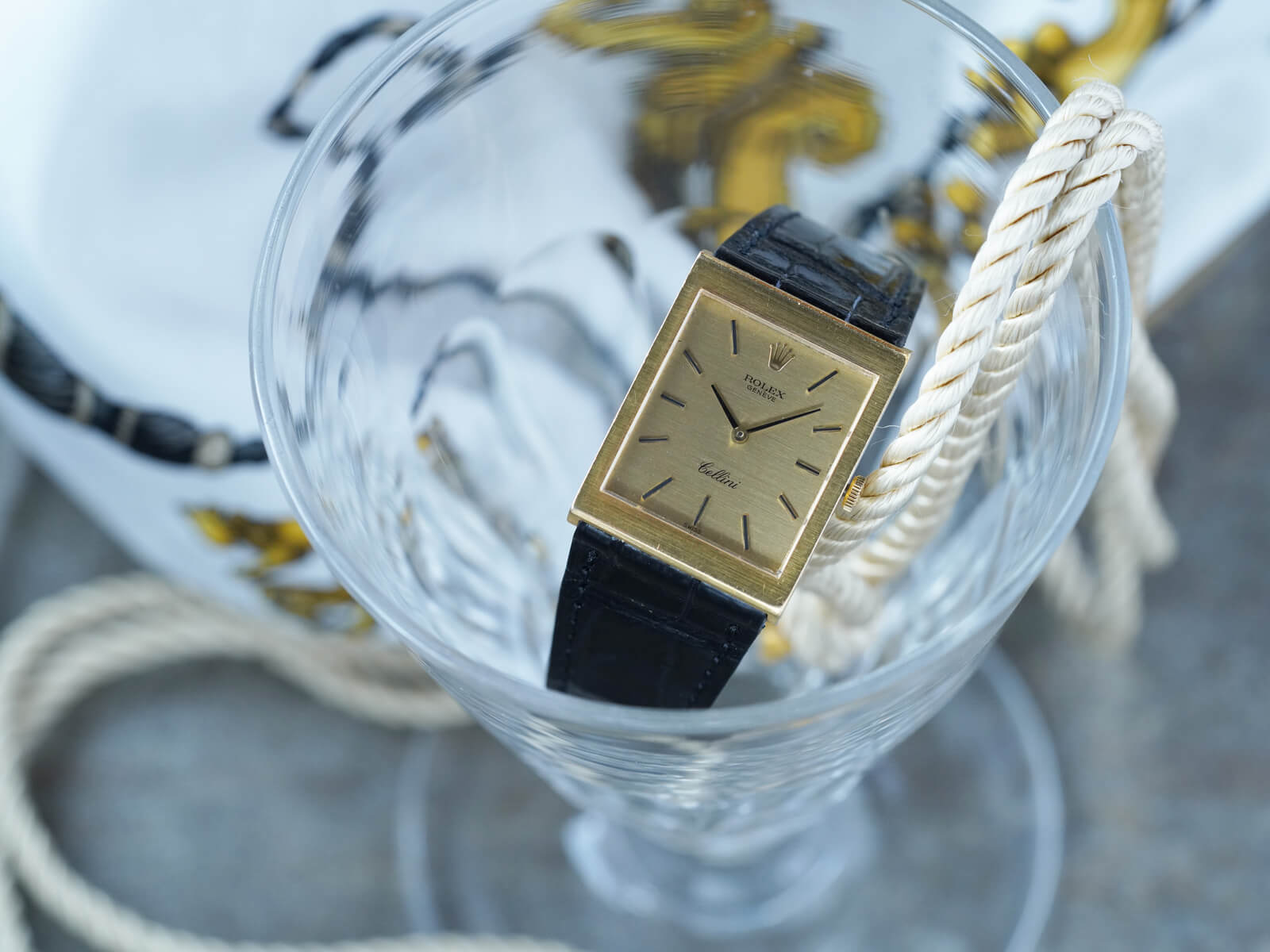 ロレックス/チェリーニ/レクタンギュラーケース/ゴールドダイヤル