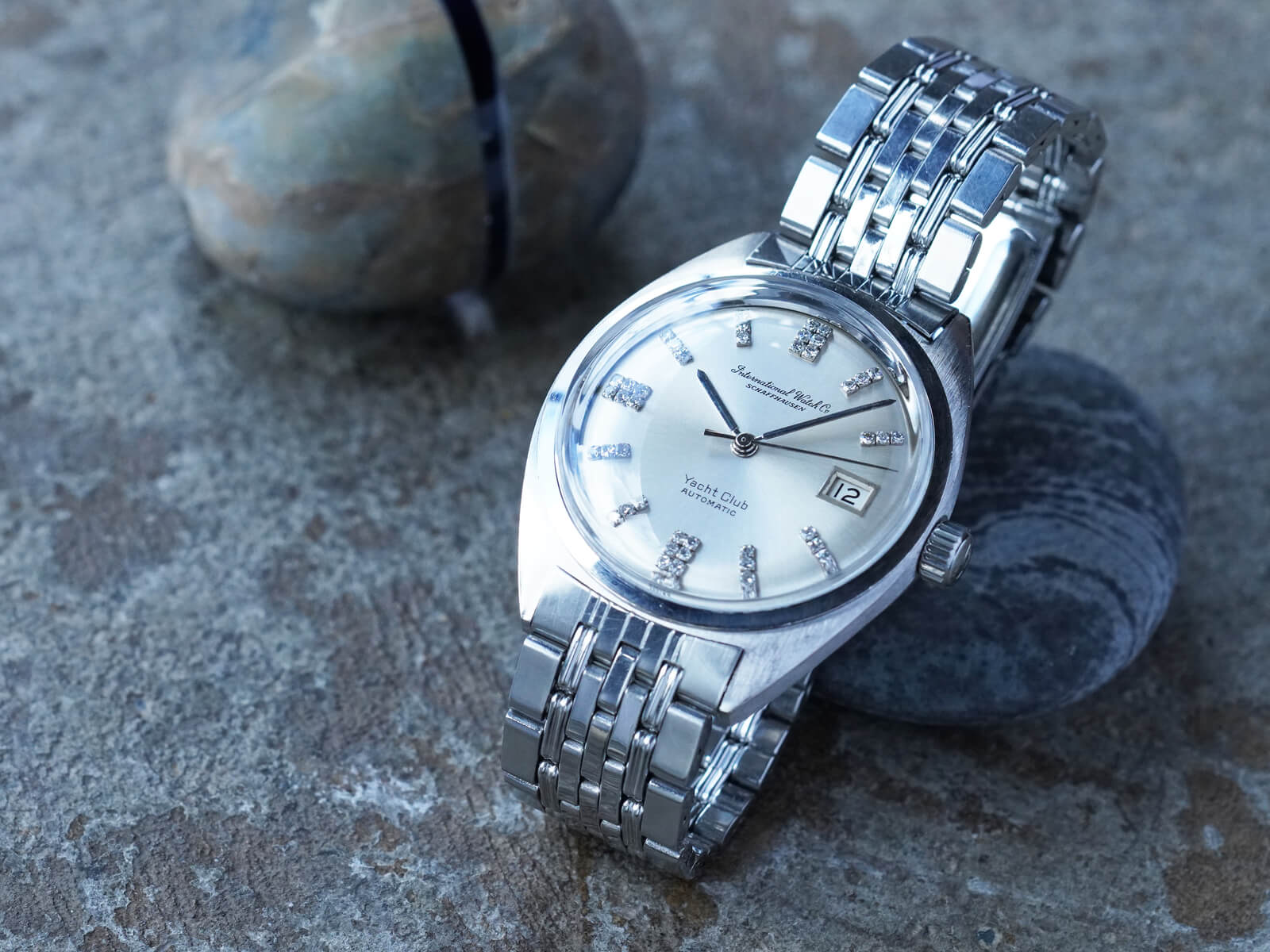 IWC/ヨットクラブデイト/ダイヤモンドインデックス/シルバーダイヤル