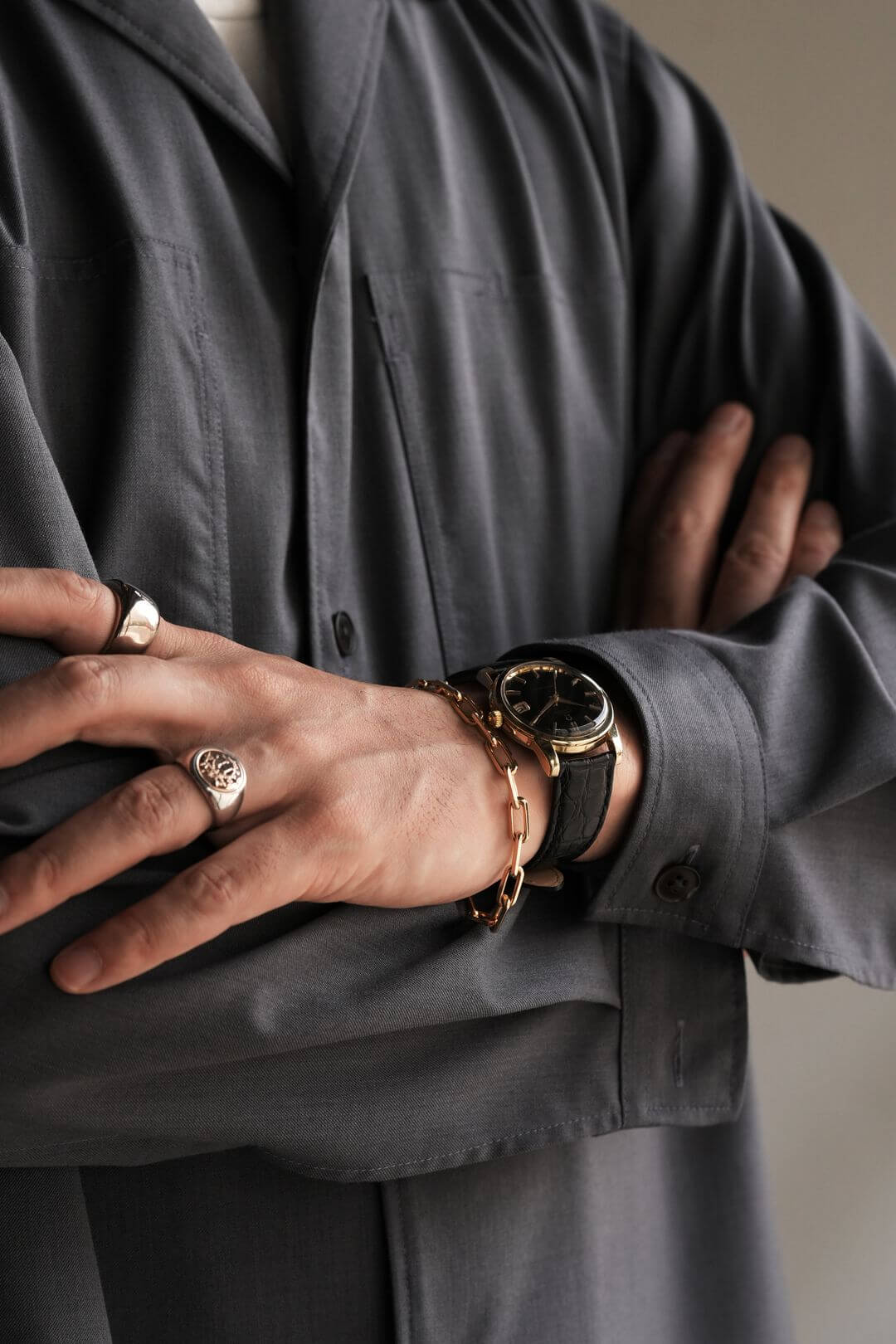 カルティエ/サントスドゥカルティエK18YGブレスレット/Cartier/Santos