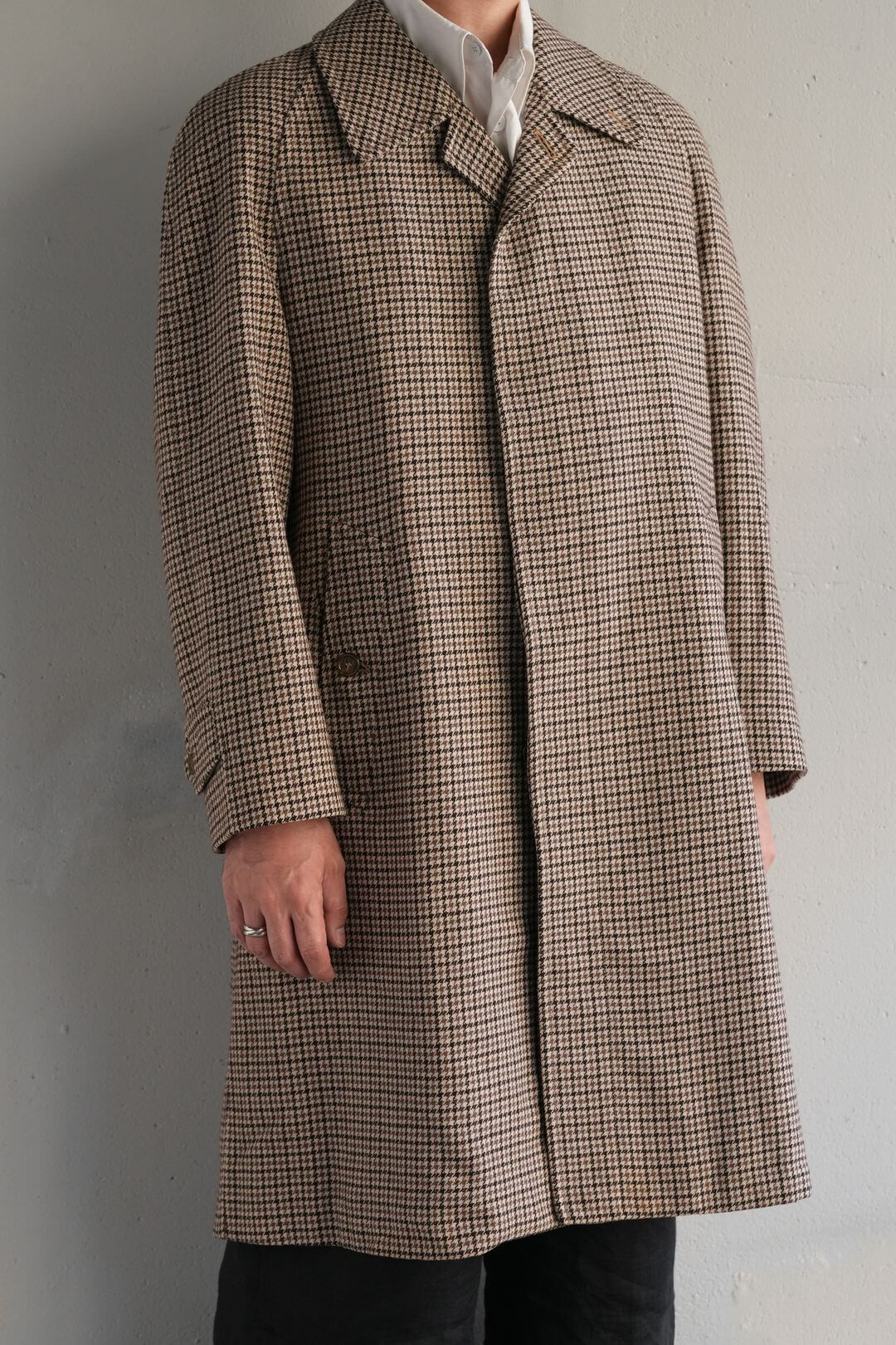 バーバリー/千鳥格子/チェック/バルマカーン/ウール/コート