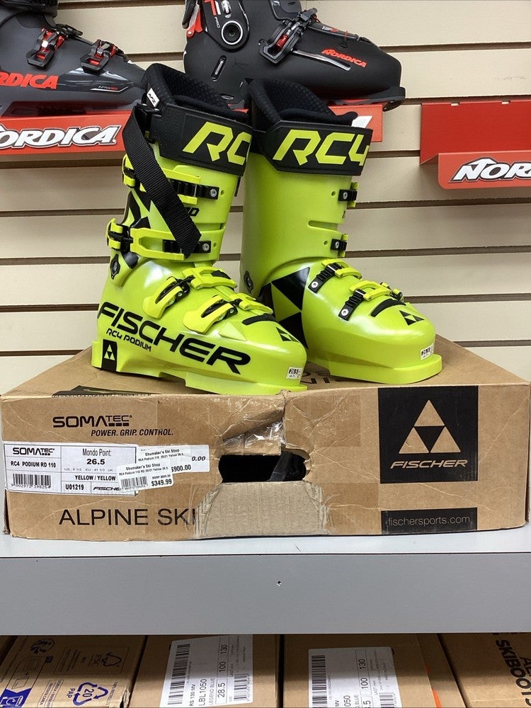 NEW* Fischer RC4 Podium RD 110 Race Ski Boots Size 26.5 20/21