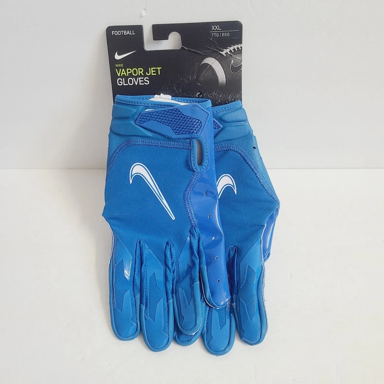 Nike Vapor Jet 6.0 Football Gloves CZ4127-490 Size XXL Blue
