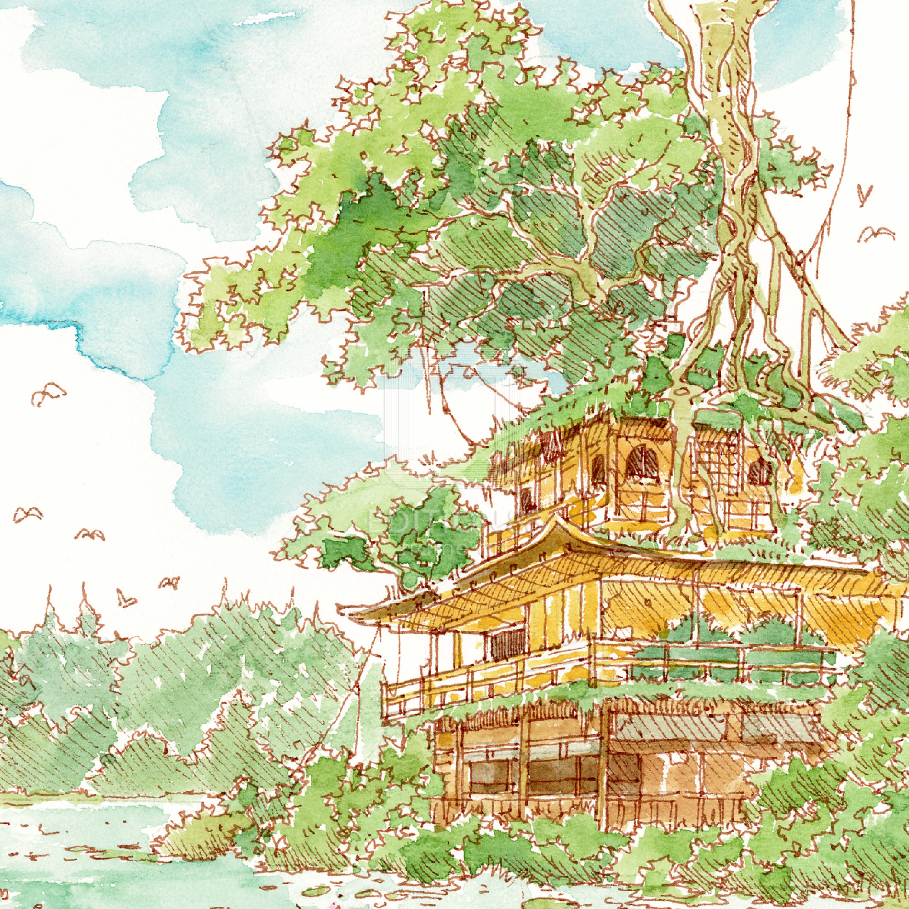 88グラフ ミニ 金閣寺幻想 水彩スケッチver/ 東京幻想（直筆サイン入り