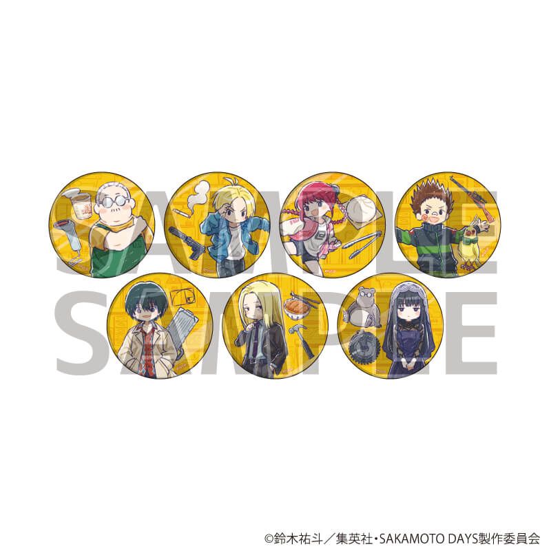 サカモトデイズ キャラクターズホロカード ゴールデン缶バッジ セット