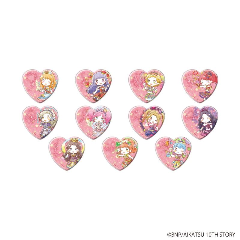 星宮いちご オールアイカツ 大衣装展 ハート缶バッジ 16点セット 星宮