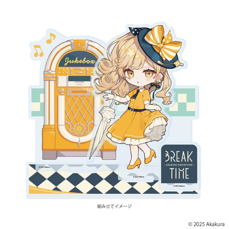 アクリルジオラマ「赤倉個展『BREAK TIME』」01/レコード(描き下ろし