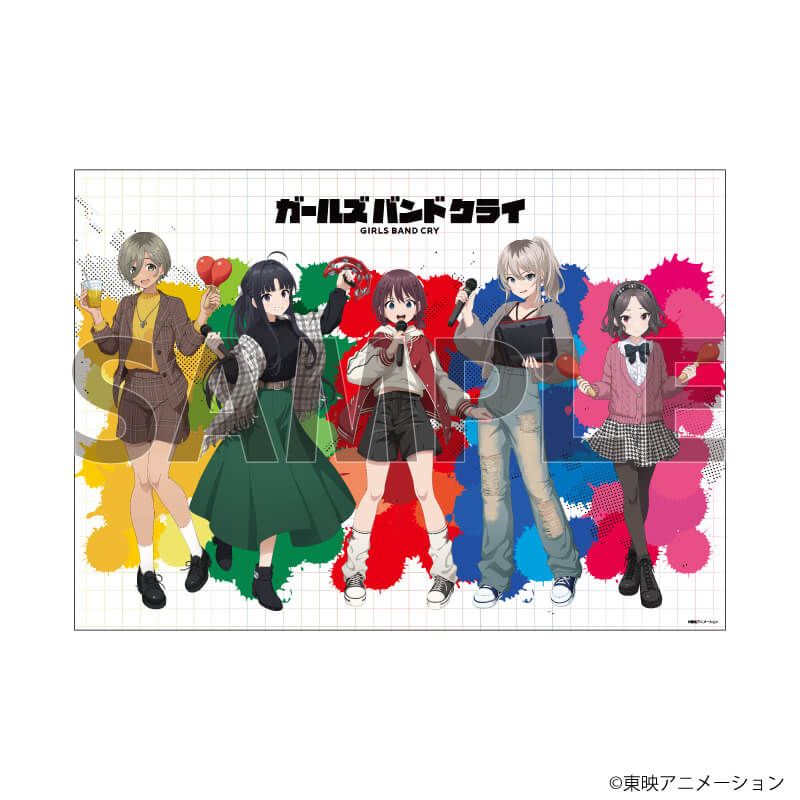 A3クリアポスター「ガールズバンドクライ」01/集合デザイン(描き下ろし