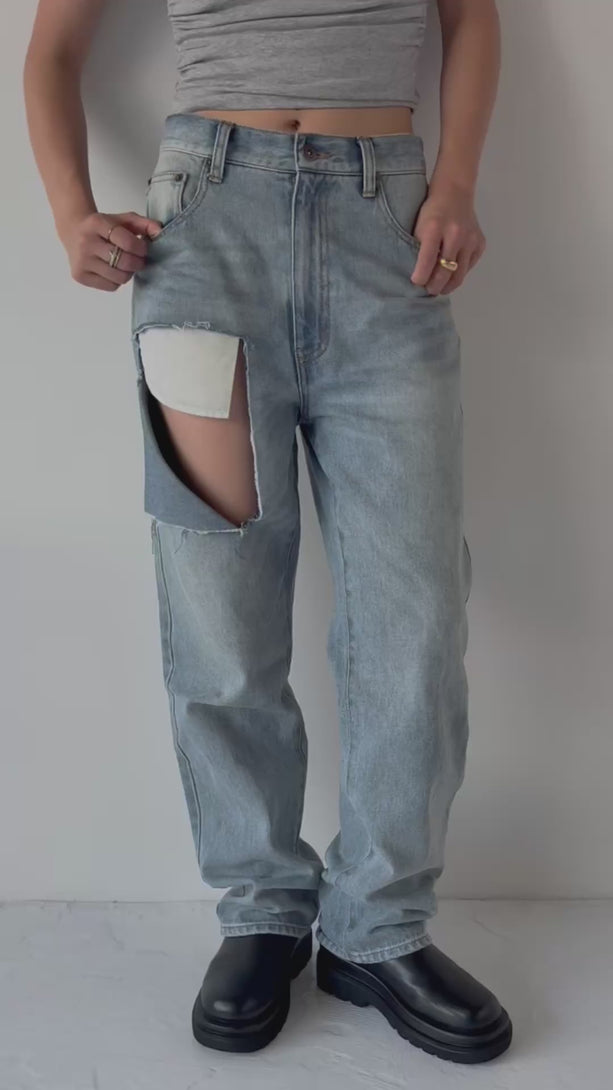 CUT OUT STRAIGHT DENIM | efu(エフ)official通販サイト – efu official